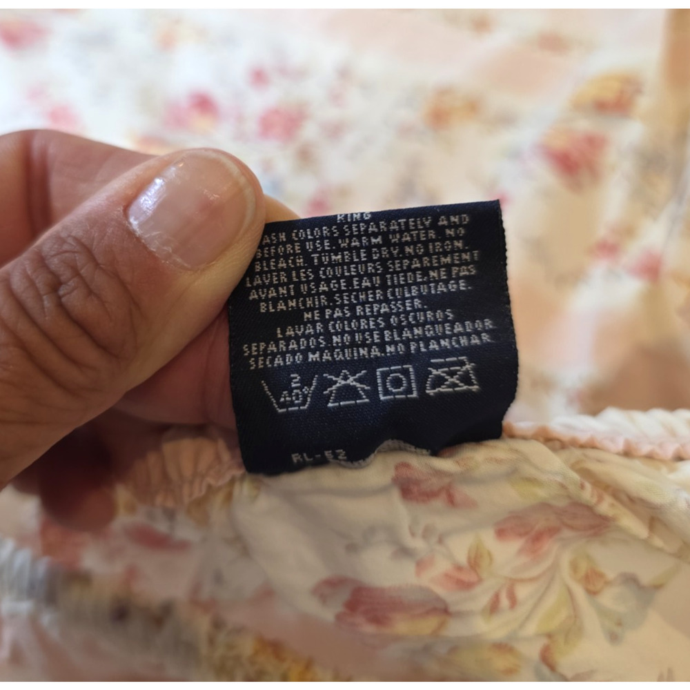 Ralph Lauren Millicent King Flat Fitted Sheets Pink Floral Italy Grandmillennial - Picture 14 of 15